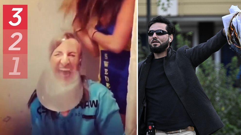 Bilder från ”Sveriges roligaste videos” instagram och bild på Salwan Momika