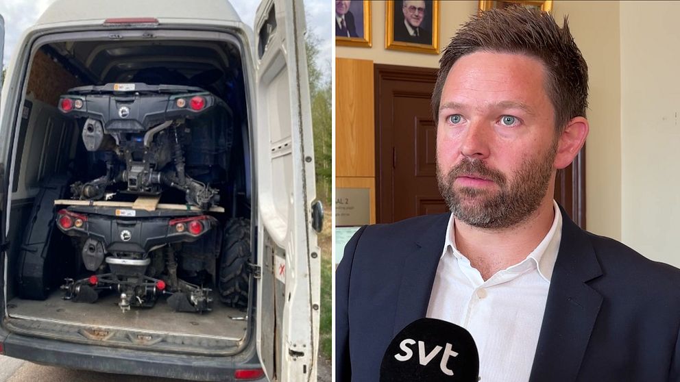 bild från polisens förundersökning och på Henrik Kindwall Lindell, åklagare.
