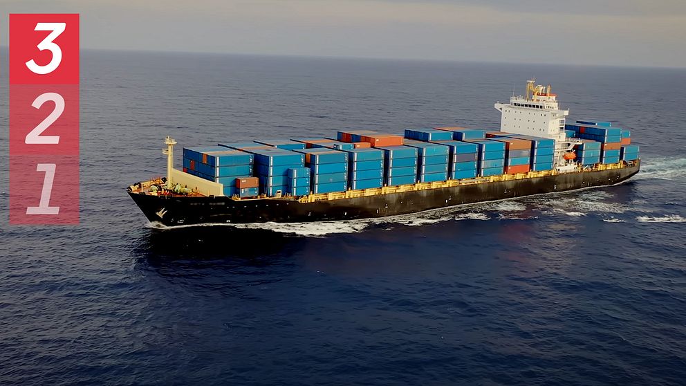 Ett containerfartyg.