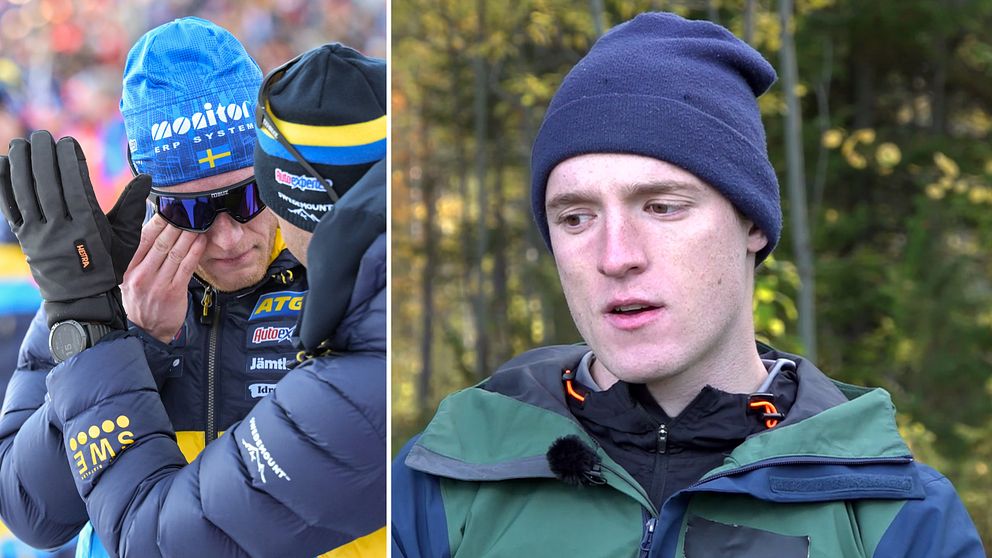 Sebastian Samuelsson torkar tårar.