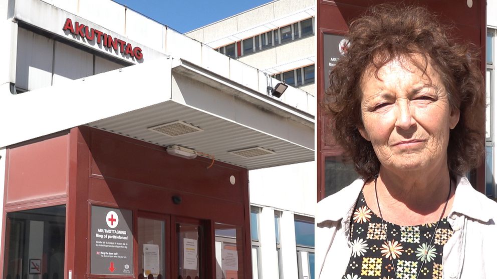 Delad bild. Akutmottagningen på Mälardalens sjukhus till vänster. ”Inte haft så bra barnkompetens ändå” – Verksamhetschef Diana Bornstein till höger.