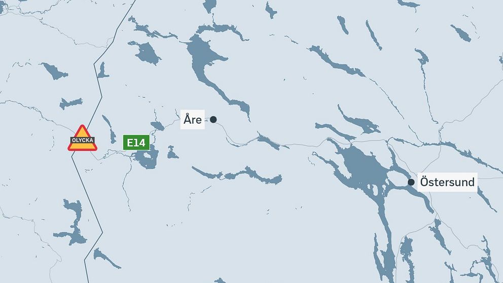 Flera fordon i olycka på E14 i Storlien – en till sjukhus | SVT Nyheter