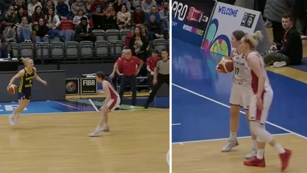 Sverige och Storbritannien i avslutningen på EM-kvalmatchen