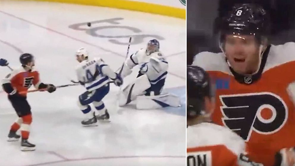 Philadelphias Cam York med volleymål.