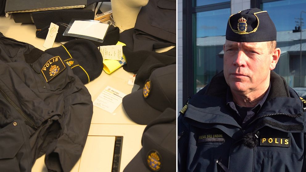 Regionpolischef Micael Säll Lindahl och polisuniform