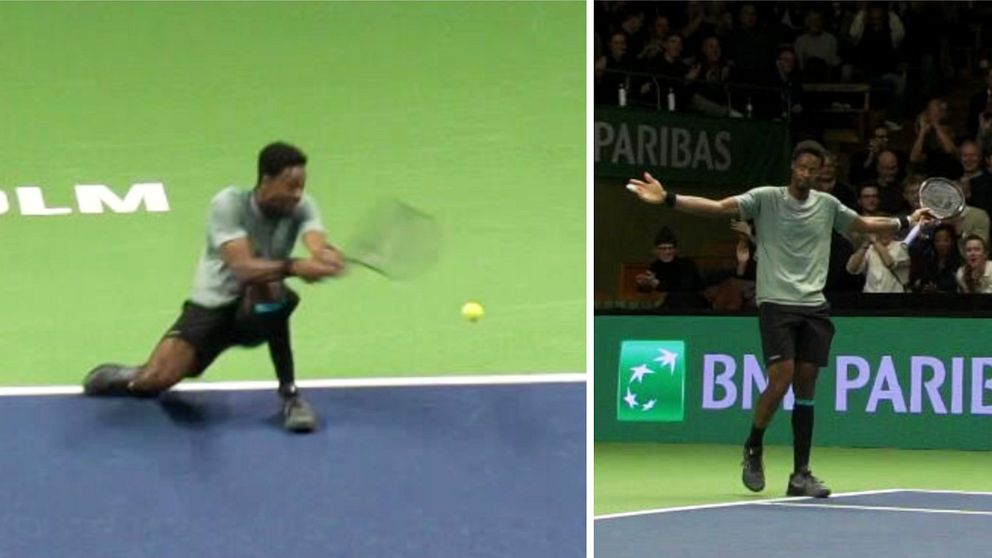 Gael Monfils bjöd på show i kvartsfinalen i Nordic Open.