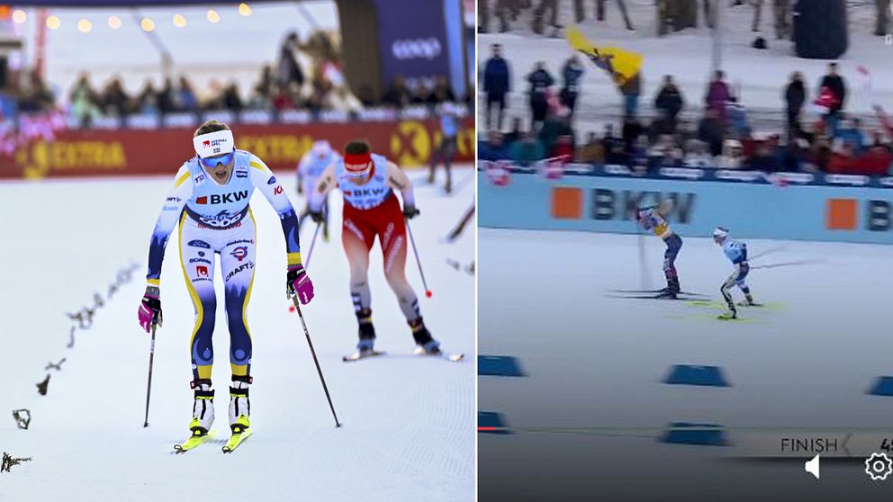 Frida Karlsson blev nedspurtad av Jessie Diggins