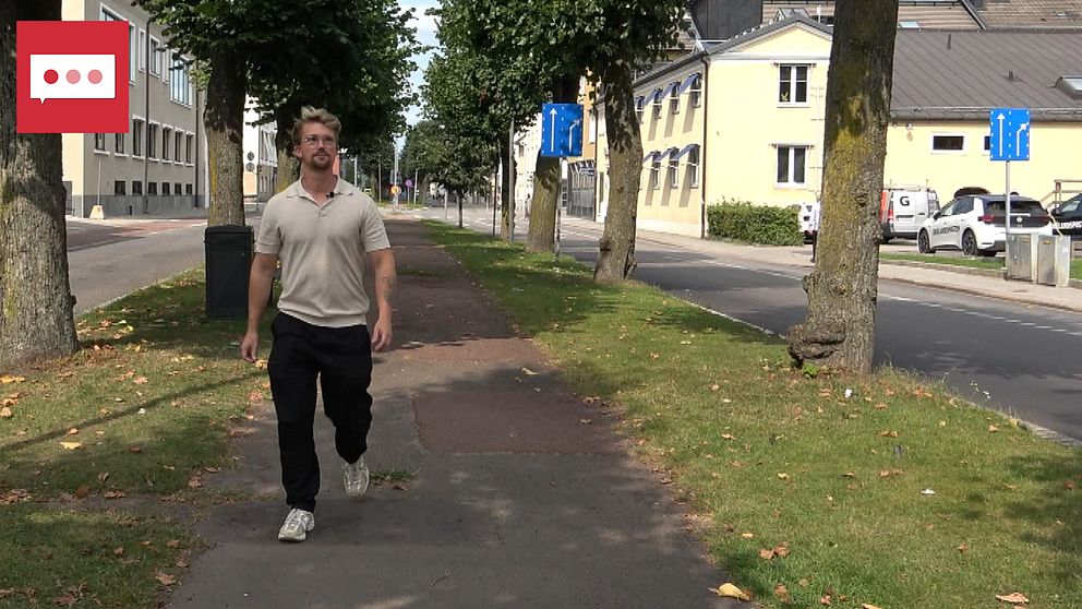 Victor Stål går i en allé i Växjö 3 frågor om