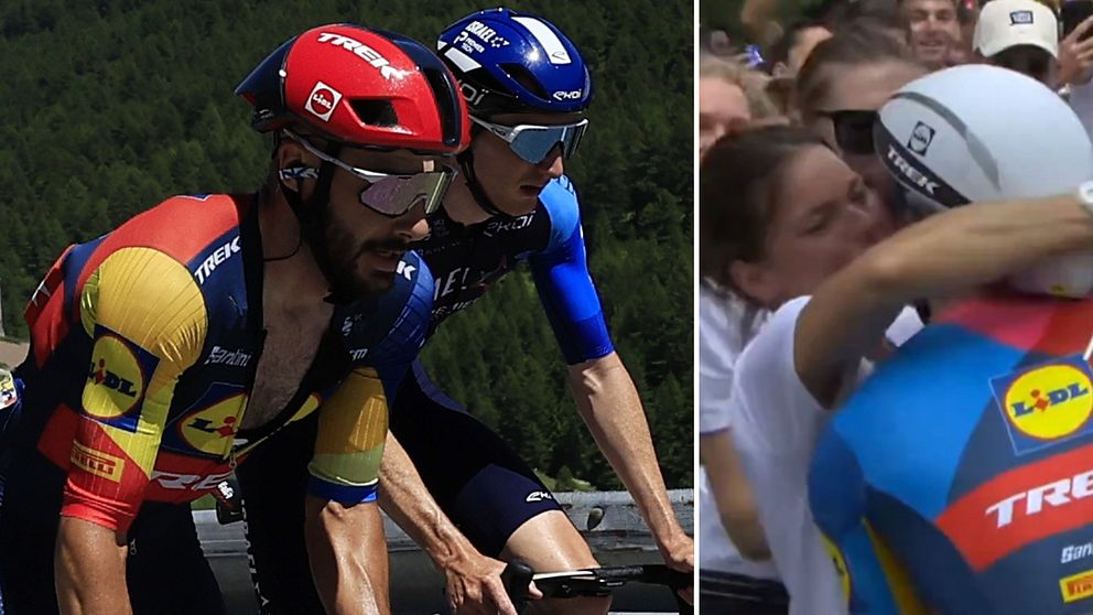 Julien Bernard bötfälld för kyss under Tour de France.