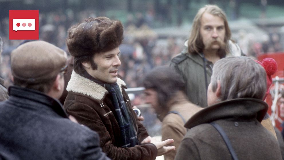 Jan Guillou på Sergels torg 1974.