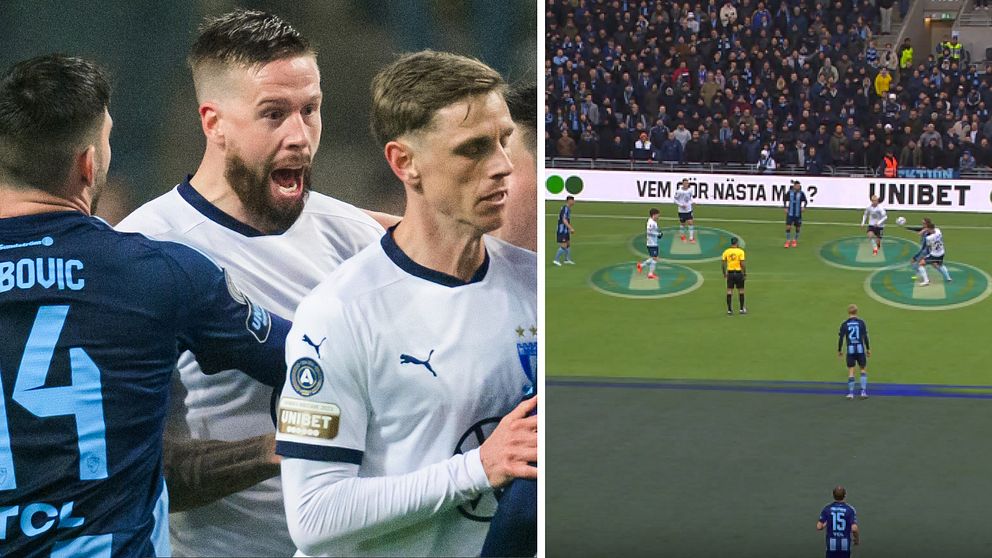 Malmös Pontus Jansson under mötet med Djurgården i allsvenskan