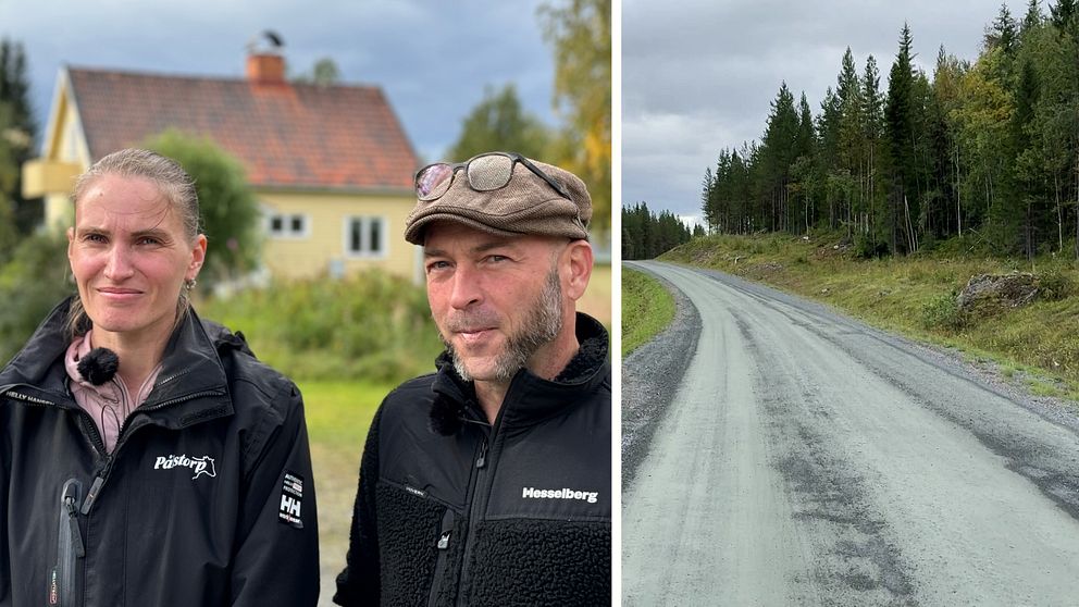 Agne Skirzgile och Andre Weiss, två av föräldrarna till barnen som nekats skolskjuts från Ankarsund