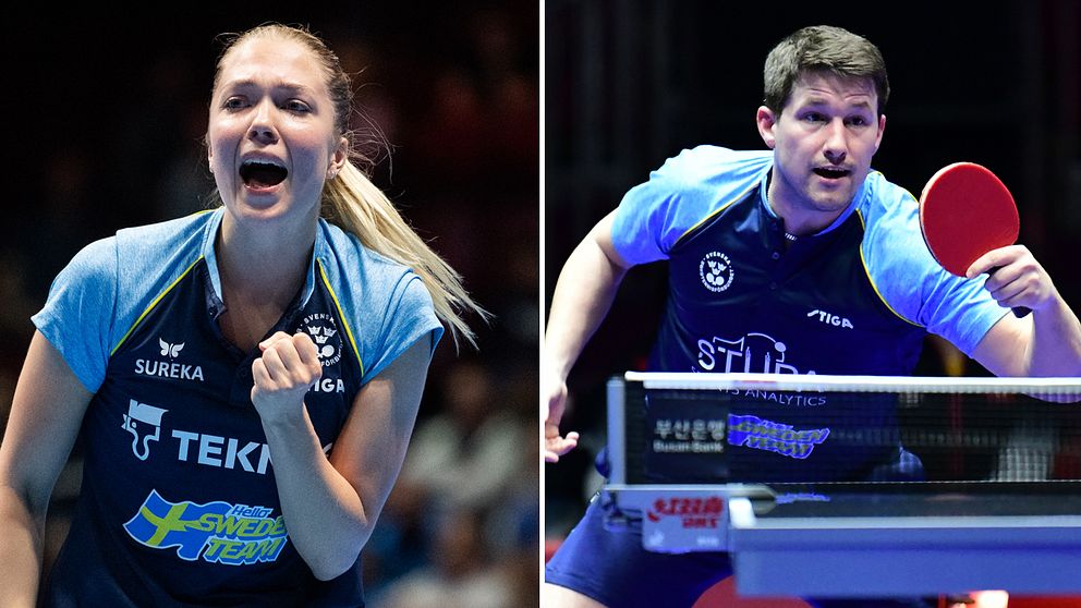 Bordtennisspelarna Stina Källberg och Kristian Karlsson