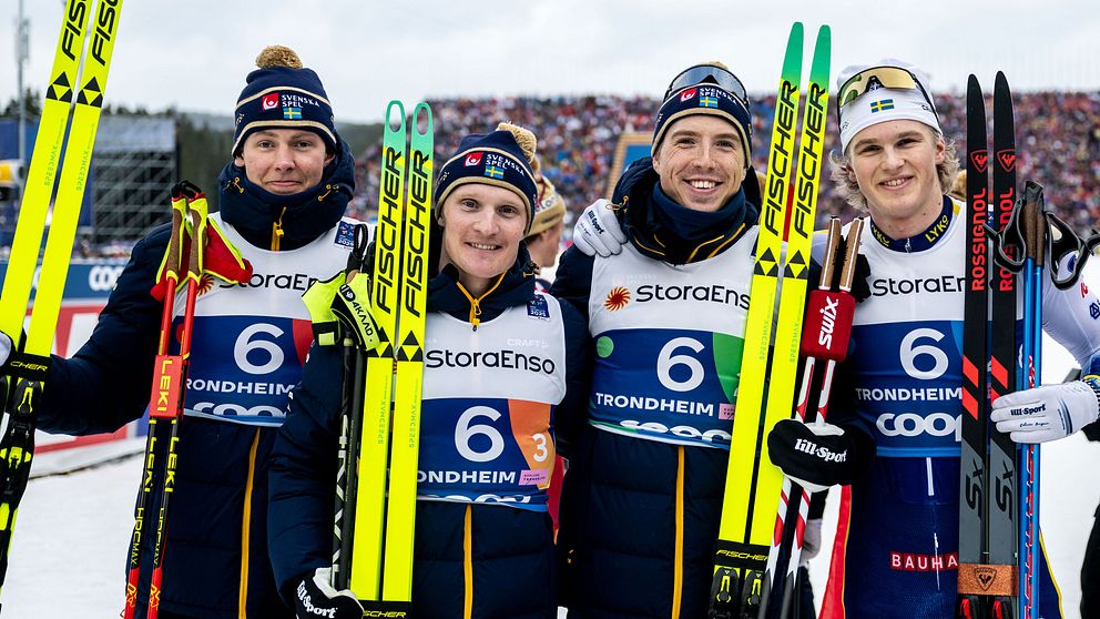 Truls Gisselman i stafettlaget i VM