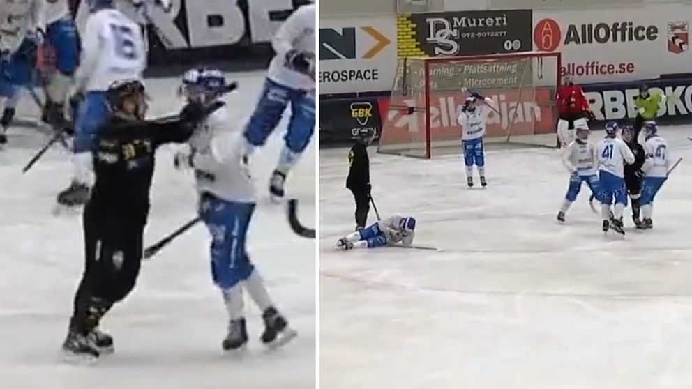 Artem Savelyev stod för ett fult överfall i svenska cupen i bandy