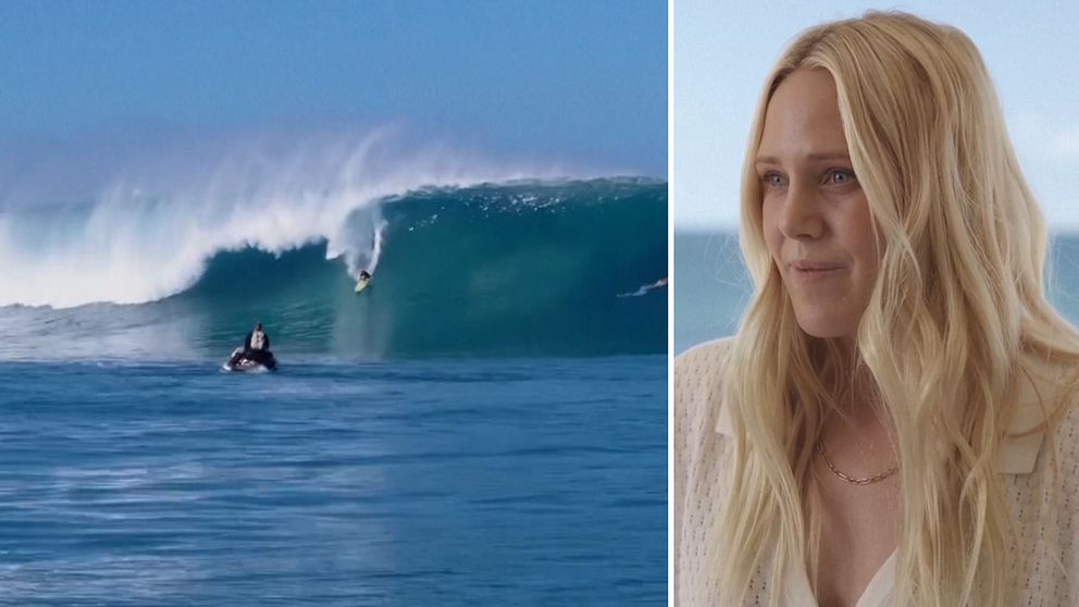 Laura Enever (Australien) sätter nytt världsrekord för största våg surfad på