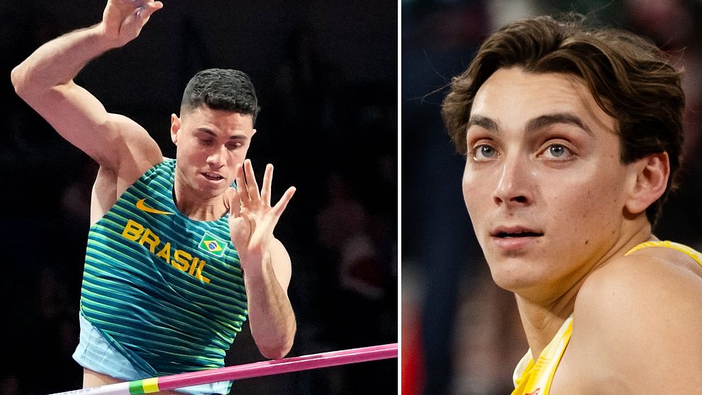 Thiago Braz, till vänster, missar sommaren OS där Armand Duplantis är storfavorit.