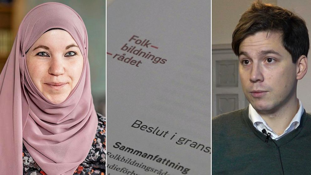 Anna Waara, förbundschef på studieförbundet Ibn Rushd. Alexander Kolind (KD), ordförande i Kulturnämnden i Helsingborg.