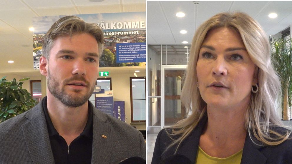 Kommunstyrelsens ordförande Stefan Pålsson (S) och kommunrådet Ella Kardemark (KD) kommenterar Anna Fallkvists (M) avgång.