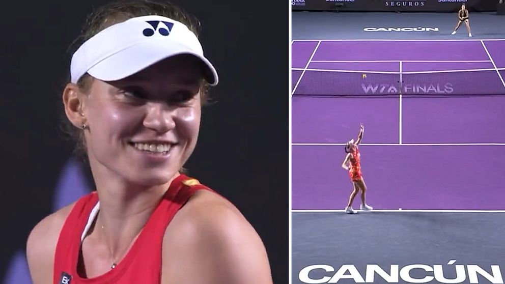 Tennis, WTA-finals. Matchen mellan Rybakina och Sabalenka fick brytas efter hårt väder i Cancun.