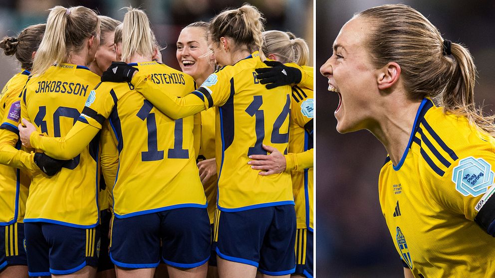 Magdalena Eriksson firar målet