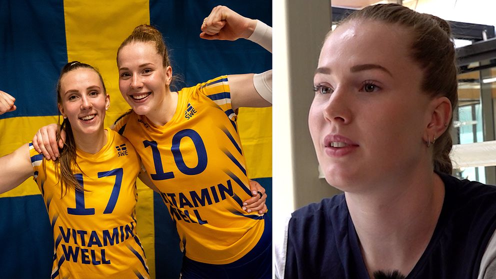 Isabelle Haak och Anna Haak i svenska volleybollandslaget