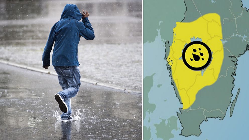 SMHI varnar för skyfall och risk för översvämning