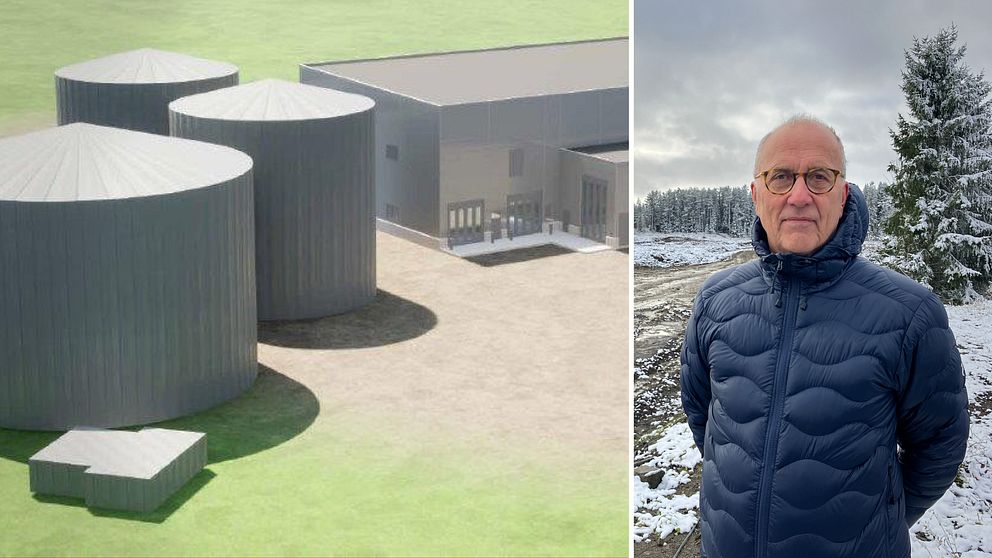 Torbjörn Stark, vd på Biogas Jämtland-Härjedalen AB, står på gräfsåsens avfallsanläggning där den nya biogasanläggningen ska byggas.