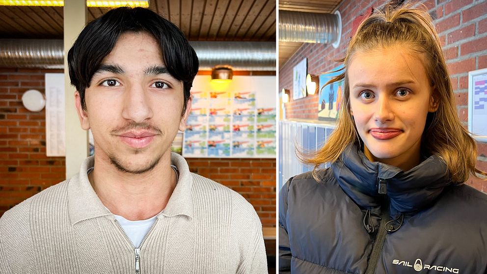 Eleverna Ali Hassan och Nåmi Mattsson i Svenstaviks skola
