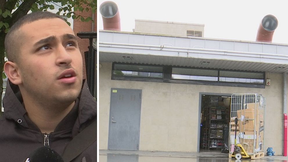Hashem Hamod lyssnar intensivt på det ljud som kommer från kiosken på torget.
– Det låter konstigt, säger han.