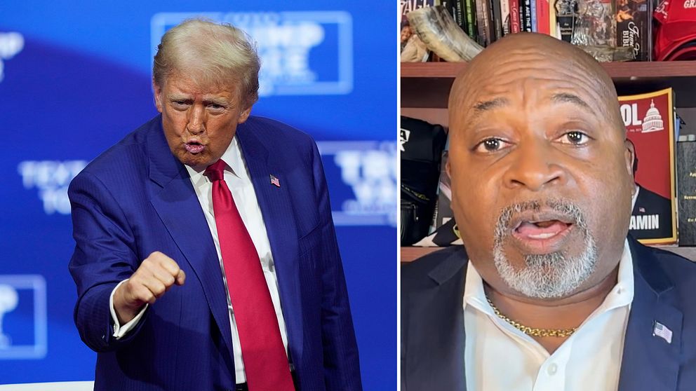 USA: Svarta väljare väntas rösta Trump i större grad än förra valet. Republikanen Leon Benjamin, grundare av Maga Black, intervjuas.