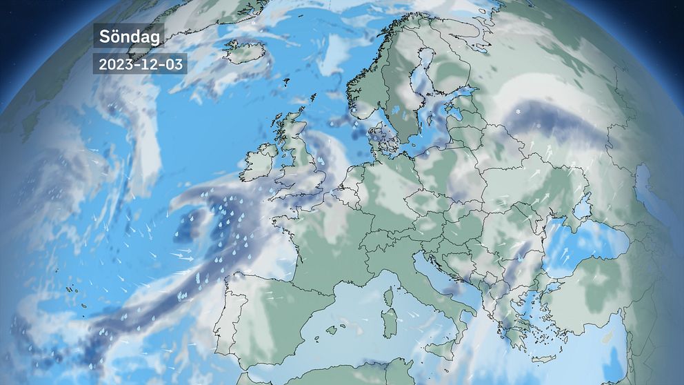 Väderutveckling över Europa de kommande dagarna