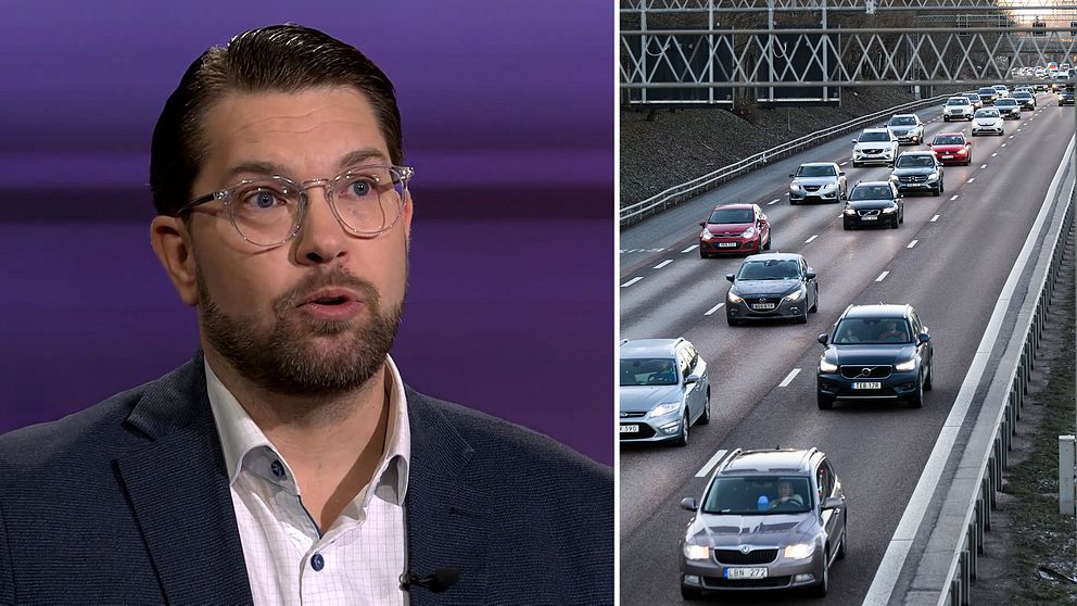 Jimmie Åkesson och en bilväg