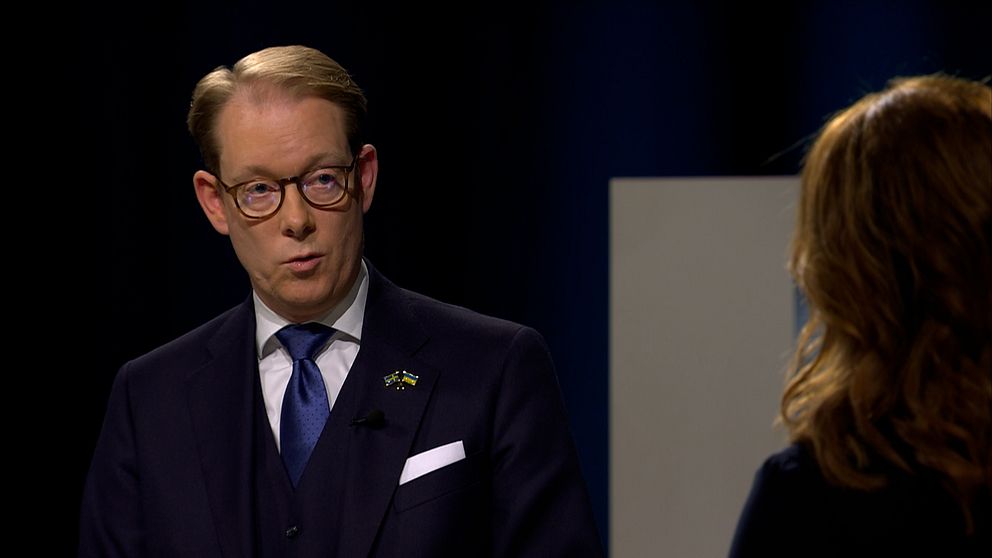 Tobias Billström (M), utrikesminister, i Agenda-studion