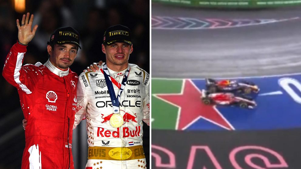 Charles Leclerc och Max Verstappen