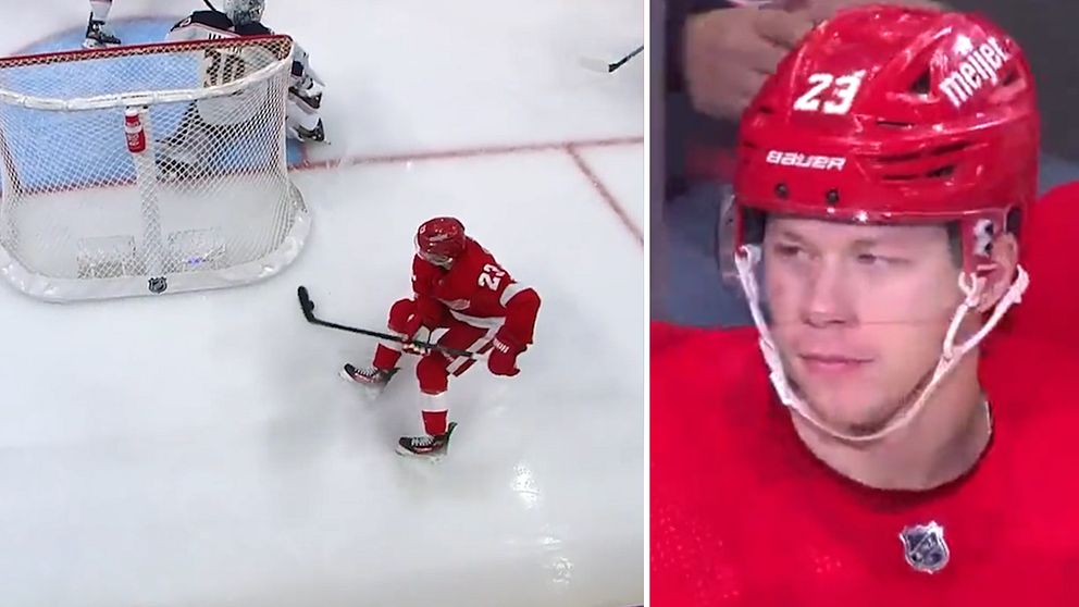 Hockey: Lucas Raymond med ett finurligt mål i NHL