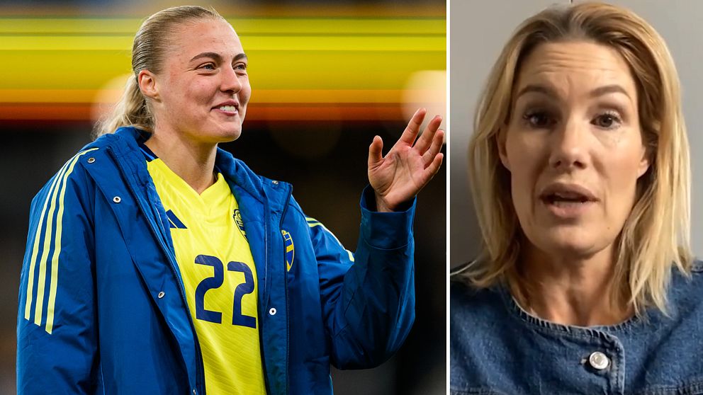 Elma Junttila Nelhage i landslagsdräkt samt Hanna Marklund i porträtt.