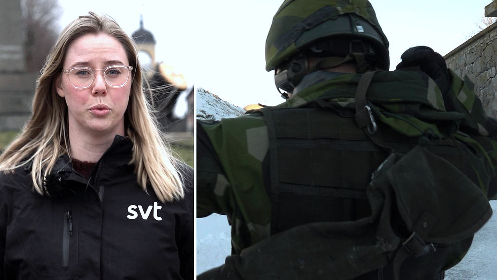 Reporter Cajsa Bengtsson/soldat