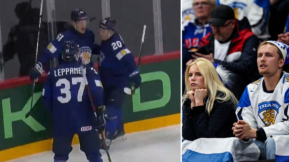 Finland mot Frankrike på ishockey-VM