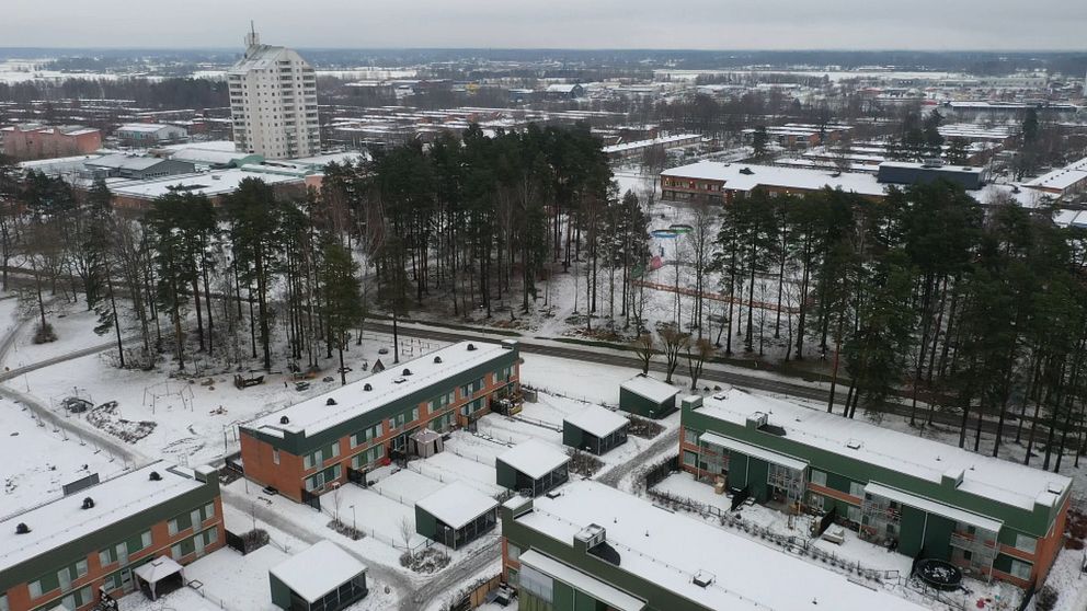Flygbild över Vivalla i Örebro