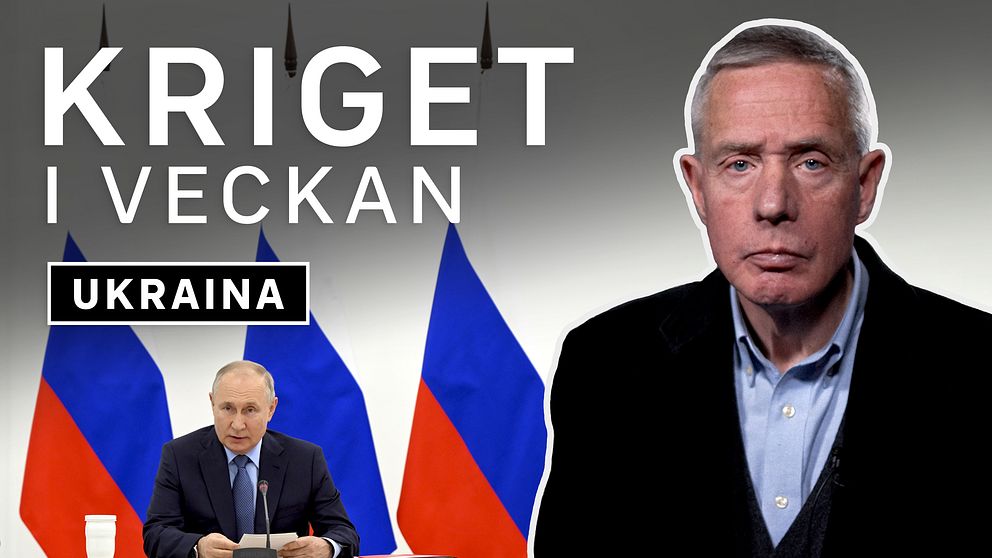 Kriget i veckan. Bild på Putin och Jörgen Elfving