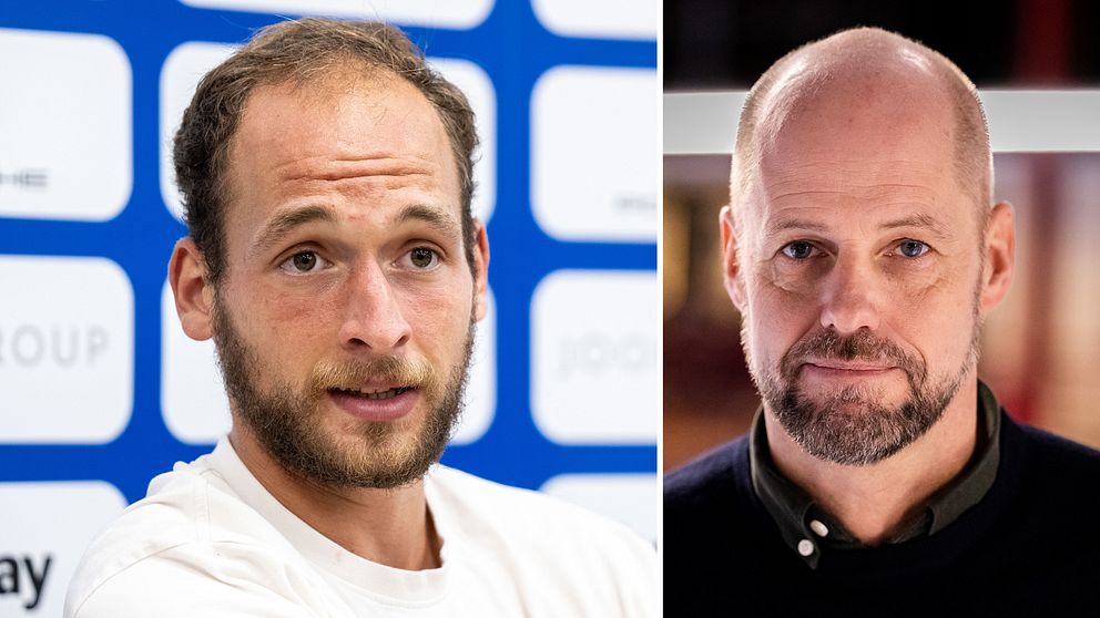 Dragos Madaras och tennisförbundets generalsekreterare Christer Sjöö.