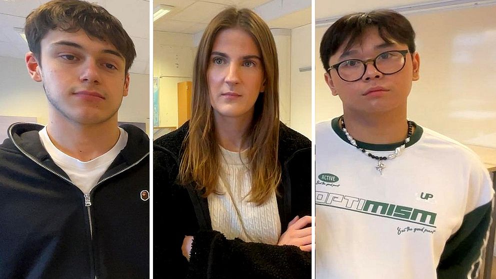 tre elever Nolaskolan Örnsköldsvik