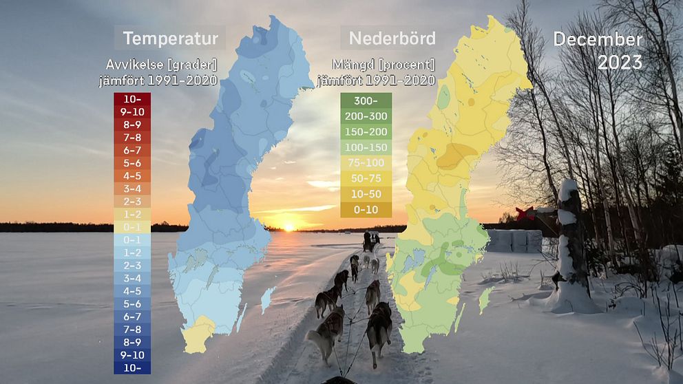 SVT:s meteorolog Per Stenborg sammanfattar det svenska decembervädret 2023 på en och en halv minut.