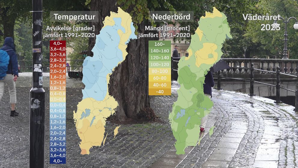 SVT: s meteorolog Per Stenborg sammanfattar det svenska väderåret 2023 på en och en halv minut.