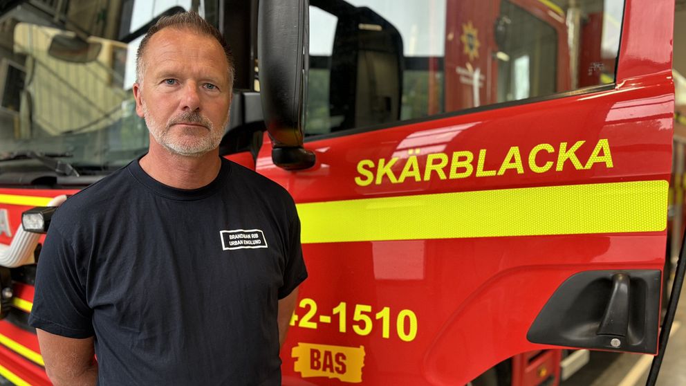 Urban Englund, brandman vid brandkåren i Skärblacka
