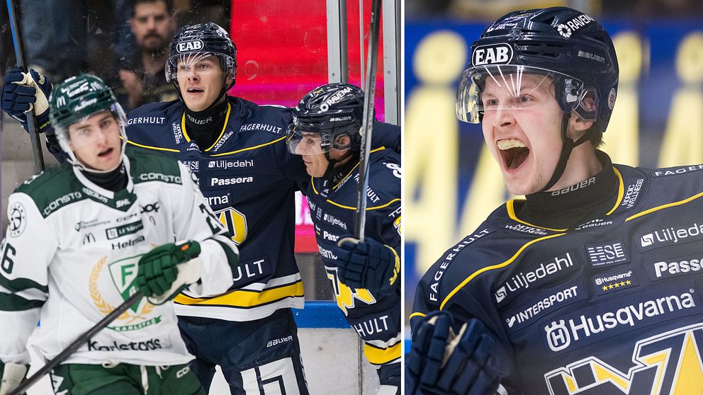 HV71 jublar mot Färjestad