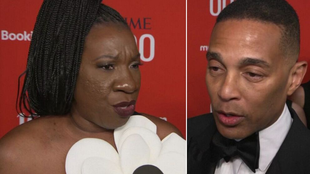 Tarana Burke och Don Lemon på röda mattan Time 100