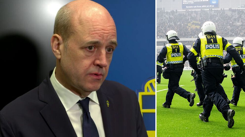 Fredrik Reinfeldt och polis