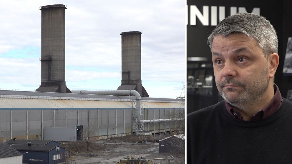 Till väsnter: Aluminumsmältverket Kubal i Sundsvall, till höger: Mats Andersson, Kubals vd